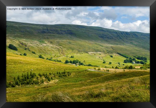 Mallerstang Valley and Ridge Cumbria Yorkshire Dales Framed Print by Nick Jenkins