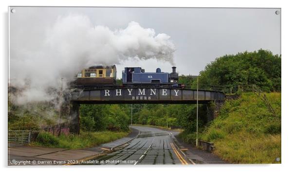 Steam train Acrylic by Darren Evans