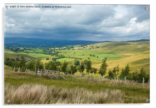Stunning View of the Landscape from Tommy Road to Pennines  Acrylic by Nick Jenkins