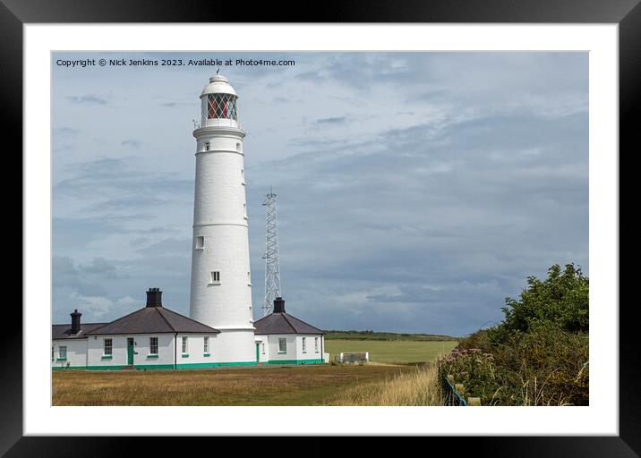 Nash Point Lighthouse along from Nash Point Beach  Framed Mounted Print by Nick Jenkins