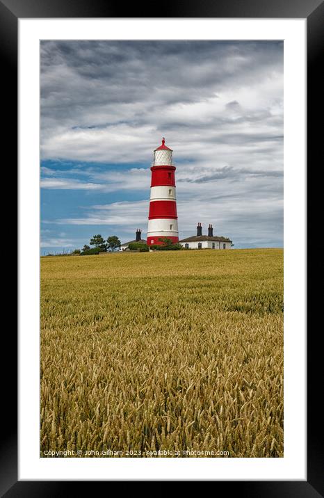 Happisburgh Lighthouse Norfolk UK Framed Mounted Print by John Gilham