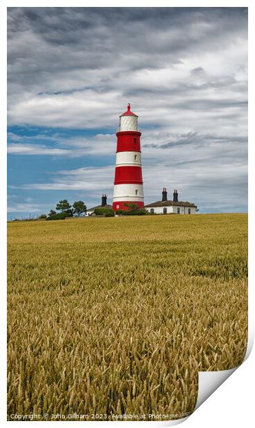 Happisburgh Lighthouse Norfolk UK Print by John Gilham