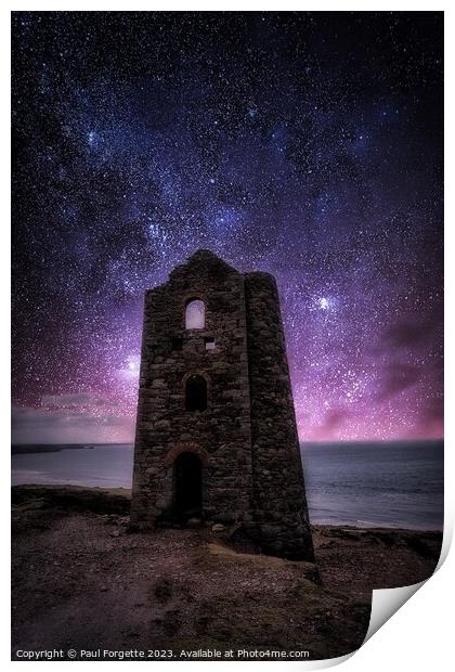 Cornish mine by starlight  Print by Paul Forgette