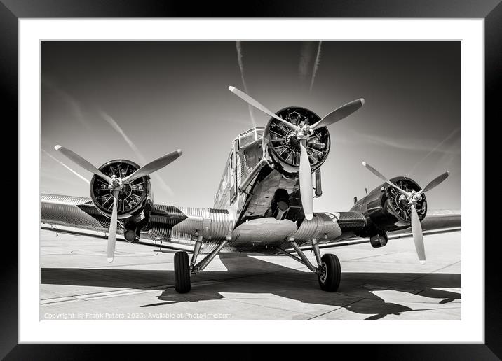 ju 52 Framed Mounted Print by Frank Peters
