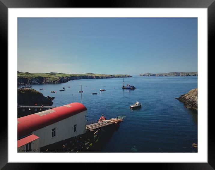 Justinians RNLI pembrokeshire Framed Mounted Print by Charles Powell