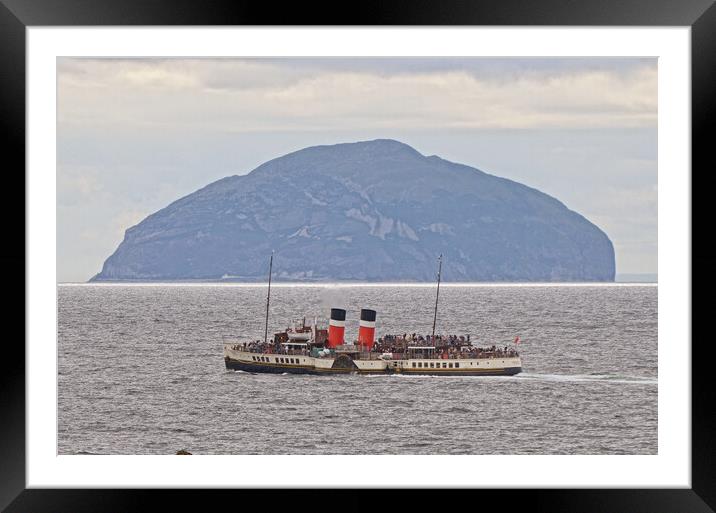 PS Waverley and Ailsa Craig Framed Mounted Print by Allan Durward Photography