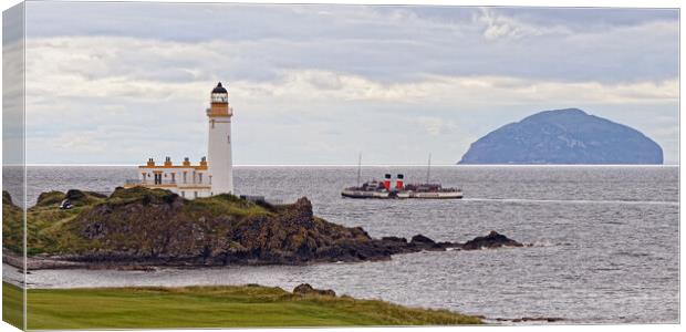PS Waverley passing Turnberry lighthouse Canvas Print by Allan Durward Photography