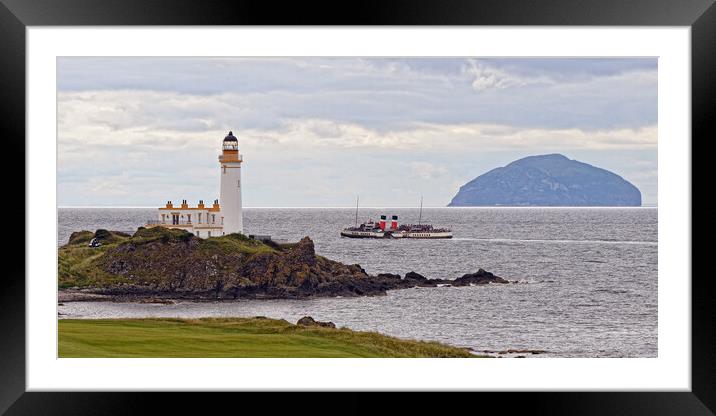 PS Waverley passing Turnberry lighthouse Framed Mounted Print by Allan Durward Photography