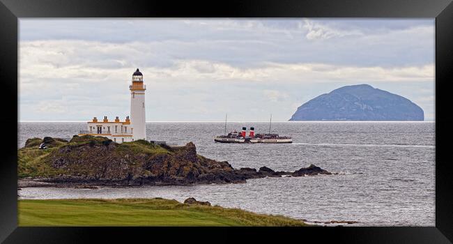 PS Waverley passing Turnberry lighthouse Framed Print by Allan Durward Photography