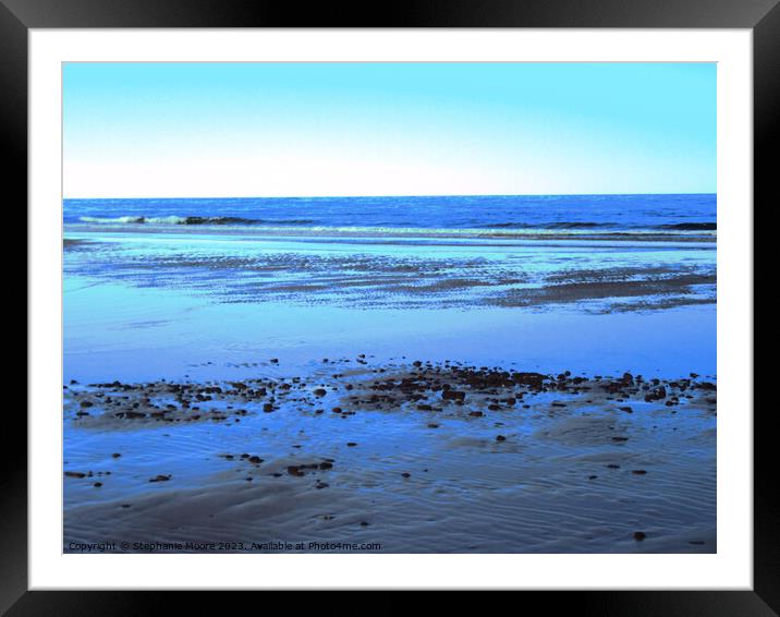 Blue Framed Mounted Print by Stephanie Moore