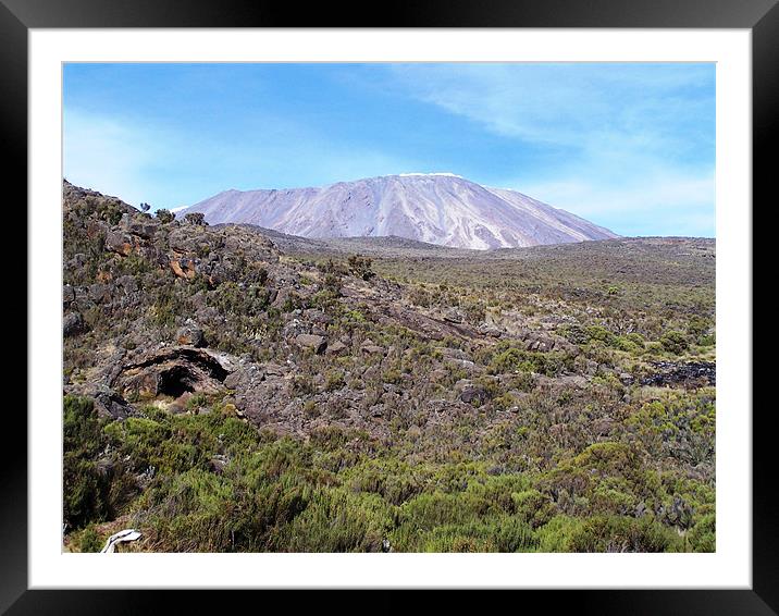 Mount Kilimanjaro Framed Mounted Print by Helen Massey