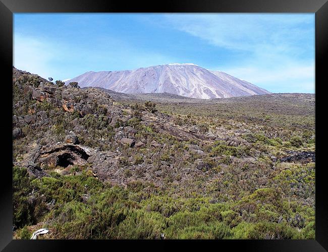 Mount Kilimanjaro Framed Print by Helen Massey