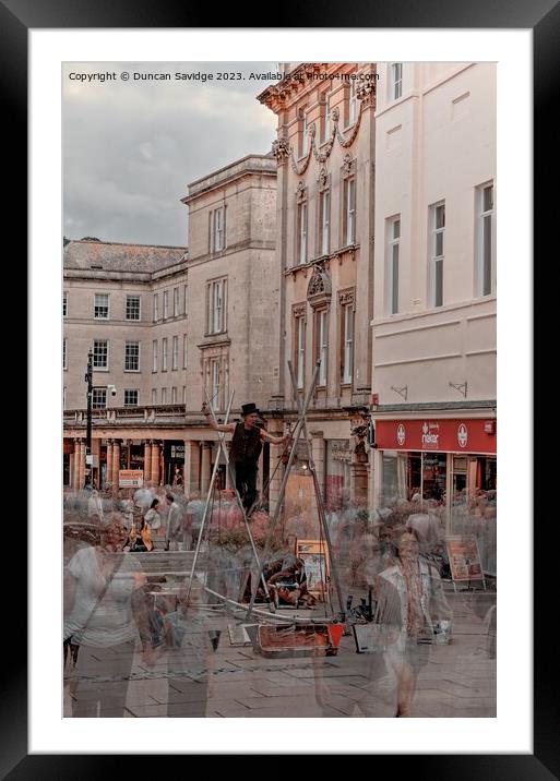 Bath artistic street performer  Framed Mounted Print by Duncan Savidge