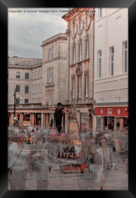 Bath artistic street performer  Framed Print by Duncan Savidge