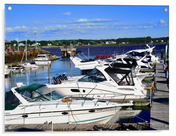 Boats Acrylic by Stephanie Moore