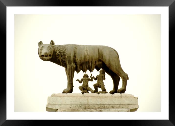 Capitoline she-wolf Framed Mounted Print by Fabrizio Troiani