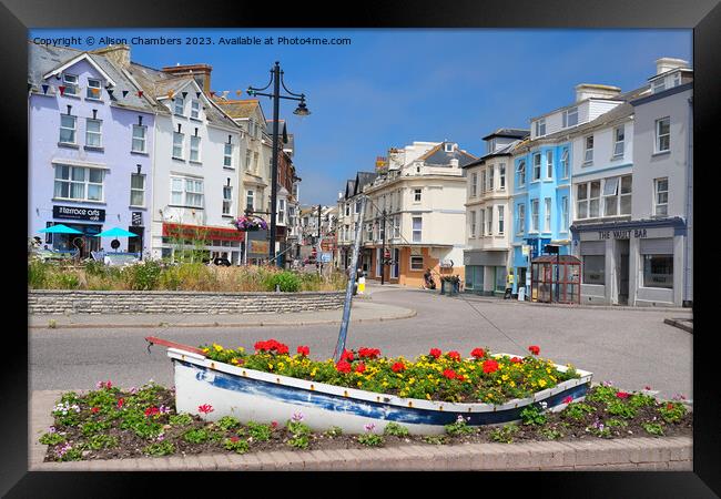 Seaton Town Devon Framed Print by Alison Chambers