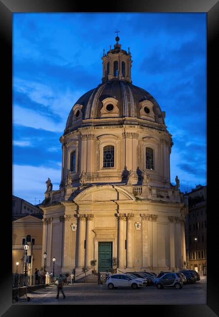 Church of the Most Holy Name of Mary at the Trajan Forum Framed Print by Artur Bogacki