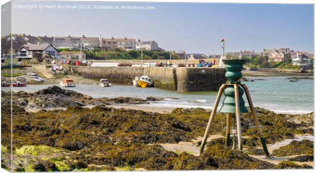 Cemaes Bay St Patrick's Tide Bell Isle of Anglesey Canvas Print by Pearl Bucknall