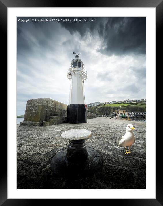 Enchanting Beacon of Mevagissey Harbour Framed Mounted Print by Lee Kershaw