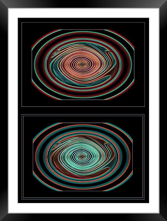 A Abstract Swirl Double Framed Mounted Print by paulette hurley