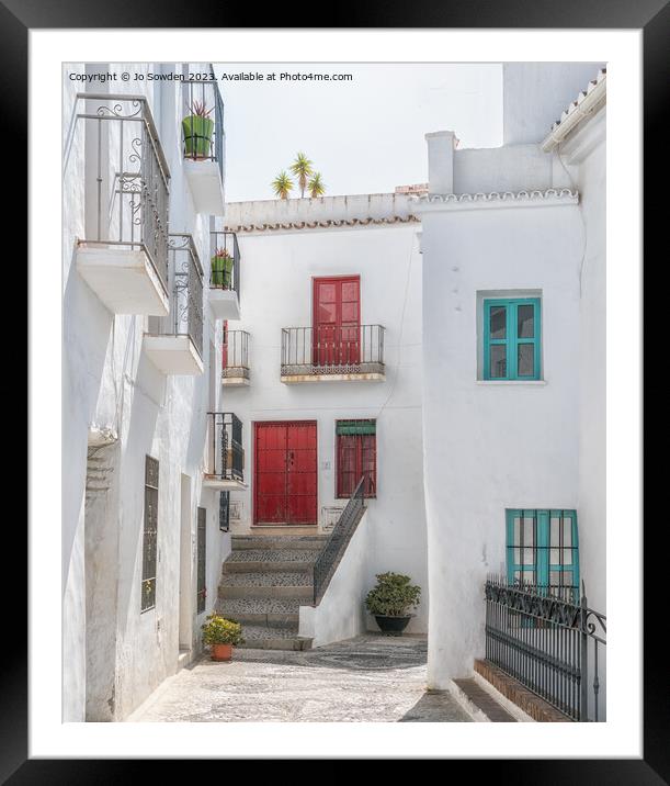  Frigiliana  Architecture Framed Mounted Print by Jo Sowden