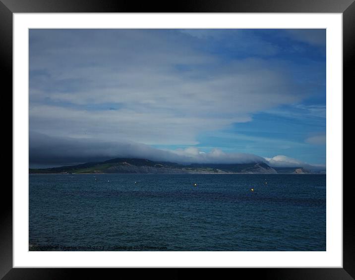 Jurassic coast cloud Framed Mounted Print by Charles Powell
