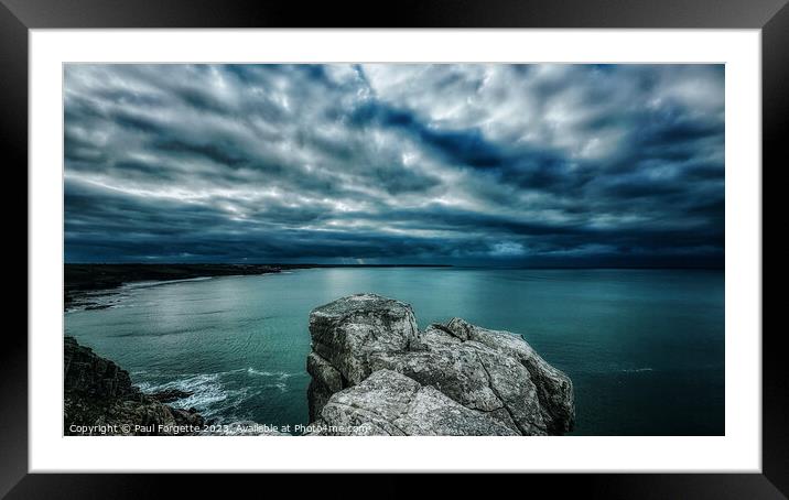 View across Praa sands Cornwall  Framed Mounted Print by Paul Forgette