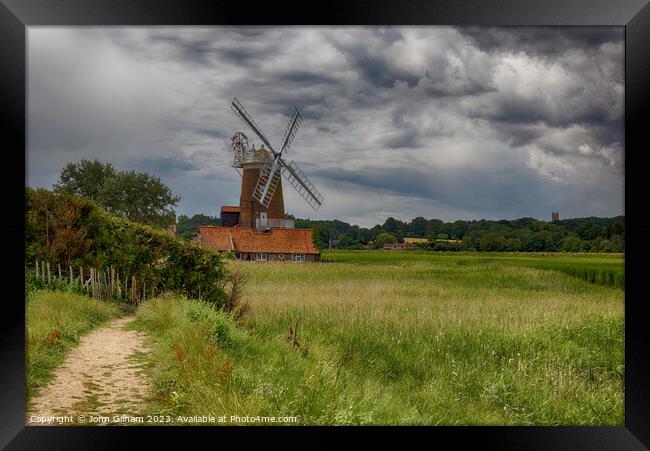 Cley Windmill, Cley, next the Sea, Holt, Norfolk,  Framed Print by John Gilham