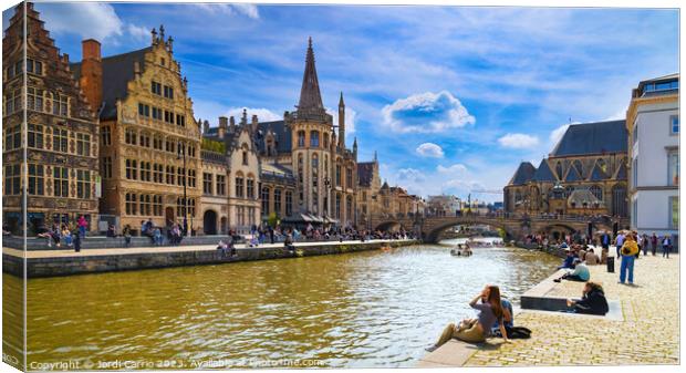 The Majestic Canal of Ghent - CR2304-9079-ORT Canvas Print by Jordi Carrio