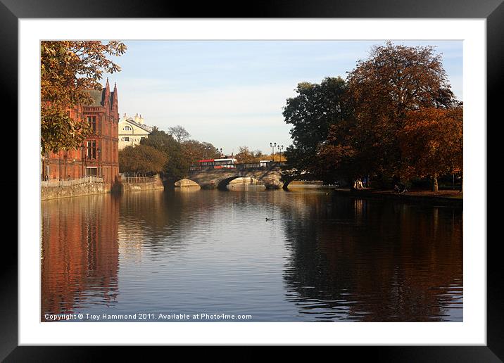 River in Bedord Framed Mounted Print by Troy Hammond