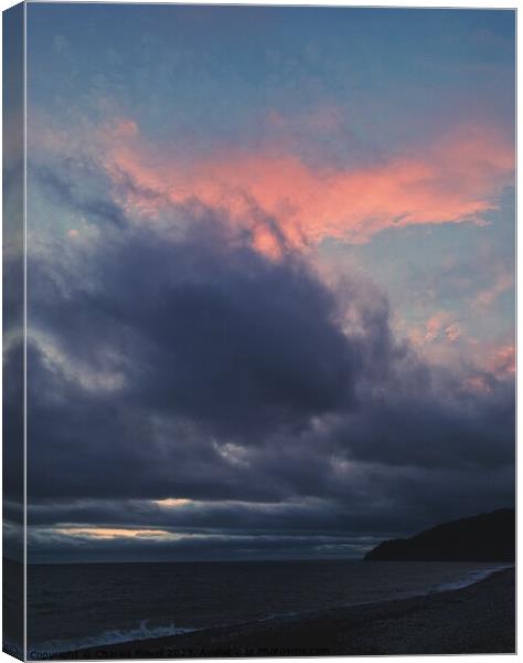 Lyme Regis sunset Canvas Print by Charles Powell
