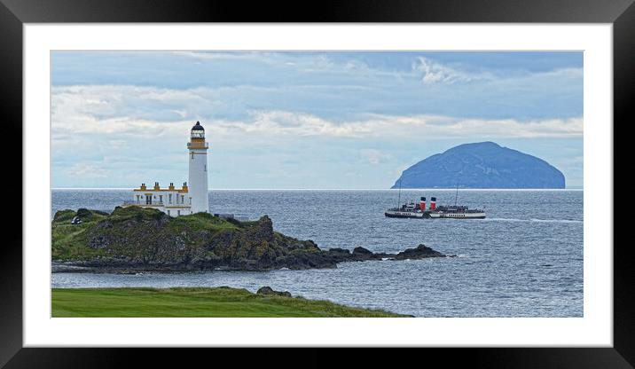 Paddle steamer Waverley, Turnberry, South Ayrshire Framed Mounted Print by Allan Durward Photography