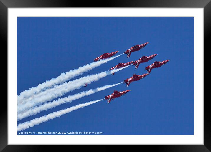 'Red Arrows' Skyward Ballet Framed Mounted Print by Tom McPherson