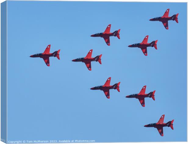 'The Red Arrows: Britain's Iconic Aerobatic Excell Canvas Print by Tom McPherson