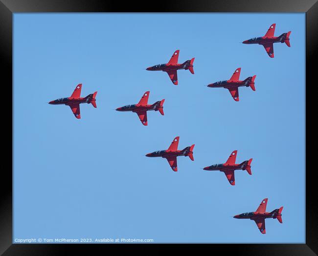 'The Red Arrows: Britain's Iconic Aerobatic Excell Framed Print by Tom McPherson