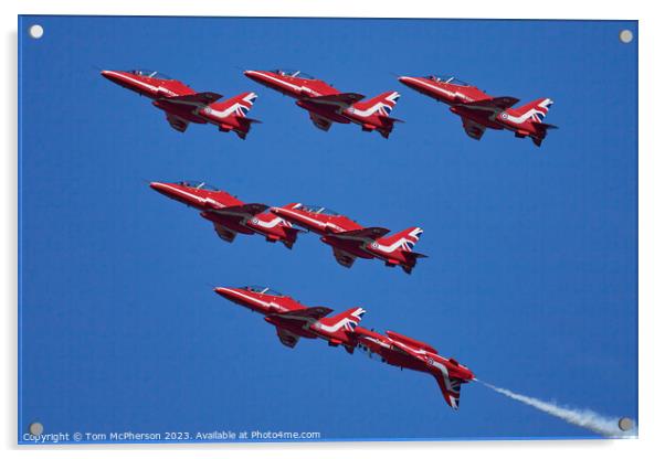 'Excitement in the Skies: Red Arrows' Acrylic by Tom McPherson