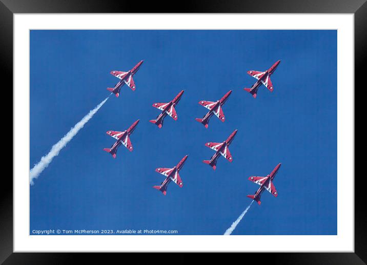 Skyward Ballet of the Red Arrows Framed Mounted Print by Tom McPherson