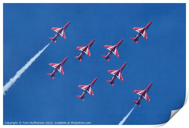 Skyward Ballet of the Red Arrows Print by Tom McPherson