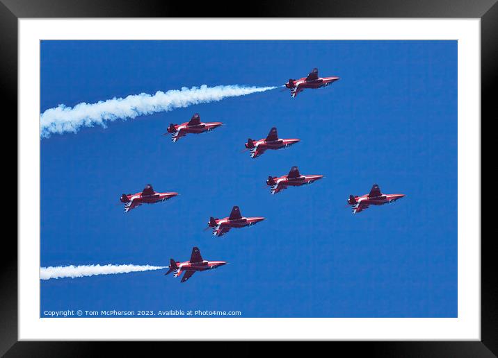 The Red Arrows' Spectacular Aerial Display Framed Mounted Print by Tom McPherson