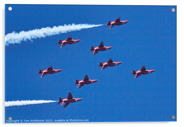 The Red Arrows' Spectacular Aerial Display Acrylic by Tom McPherson