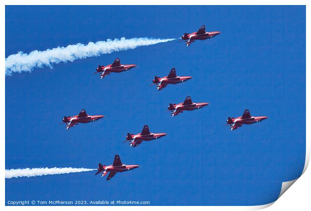 The Red Arrows' Spectacular Aerial Display Print by Tom McPherson
