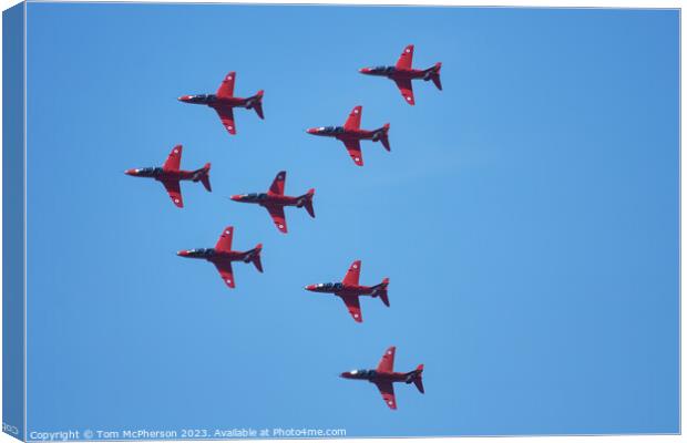 Skyward Ballet: The Red Arrows Canvas Print by Tom McPherson