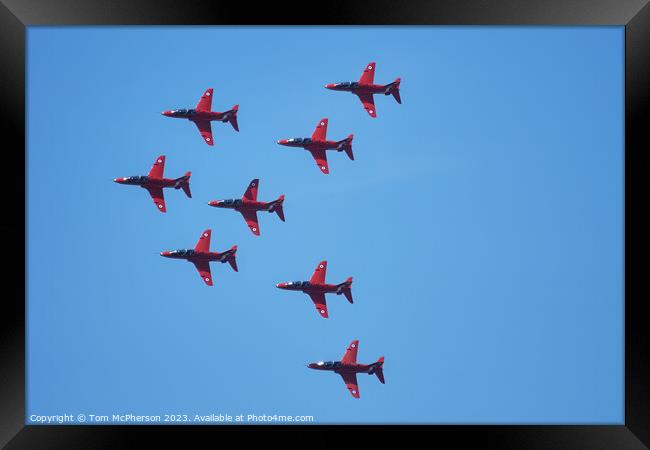 Skyward Ballet: The Red Arrows Framed Print by Tom McPherson
