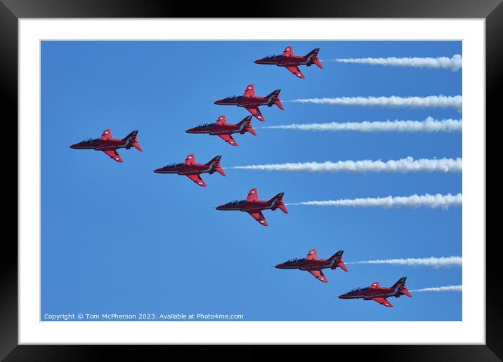 Red Arrows - A Symbol of British Aeronautics Framed Mounted Print by Tom McPherson
