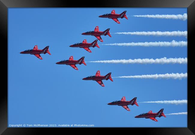 Red Arrows - A Symbol of British Aeronautics Framed Print by Tom McPherson