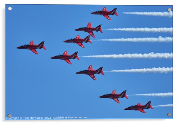 Red Arrows - A Symbol of British Aeronautics Acrylic by Tom McPherson