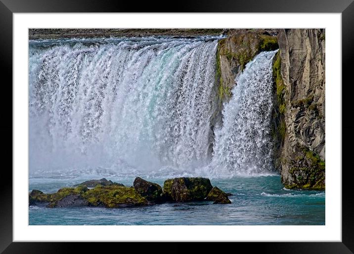 Godafoss Waterfall Iceland Framed Mounted Print by Martyn Arnold