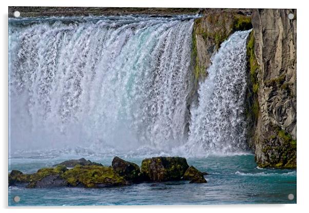 Godafoss Waterfall Iceland Acrylic by Martyn Arnold