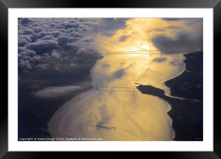 River Severn Estuary in the Spotlight Framed Mounted Print by Kasia Design